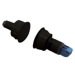3/4in Diameter Recessed (Flush Mount) Magnetic Contact Switch Set with Oval Channel Insert, 1/2in Plus Gap, Closed Loop (N/O),Screw Terminals, Used  for Steel Doors, Black