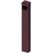 KIT - Bollard Post 42in x 4in x 6in, Powder Coated Duronotic, Prepped for Actuator, Includes Cap