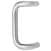 Offset Pull, 9in Center to Center (CTC), 1in Diameter x 3-1/2in Projection x 2-1/2in Clearance, Thru Bolt with Finish Washer (T1), 630/US32D Stainless Steel