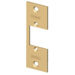 3000 Faceplate 3-3/4in x 1-1/4in, Wood Frames, Bright Brass