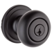 Hancock Entry Knob, KW1 SmartKey, 6-Way Adjustable Latch 2-3/8in-2-3/4in Backset, Grade 2, 622/514 Matte Black