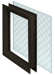 Lite Kit with Fire Protective Safety Wired Glass and Glazing Tape, Fire Rating: 90 Minute, DKB Dark Bronze