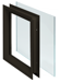 Lite Kit with Tempered Glass and Glazing Tape, DKB Dark Bronze