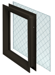 Lite Kit with With Glass and Glazing Tape, Fire Rating: 90 Minute, DKB Dark Bronze