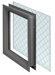 Lite Kit with Wired Glass and Glazing Tape, Fire Rating: 45 Minute, Grey Primer 