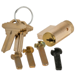 Key-in-Lever Everest S123 Keyway Cylinder, 0-Bit, Multiple Tailpieces, 606/US4 Satin Brass