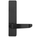 Dummy Lever Trim, S Lever on Narrow Escutcheon, for 60/61/62/63 Series (Narrow Stile CVR Exit Devices), RHR Right Hand Reverse, Field Reversible, 8-1/4in x 1-7/8in, 693/SPBLK Black Painted