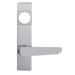 S Lever/Escutcheon Trim for Valued Series, Less Mortise Cylinder, Nightlatch - Lever Active by Key, Remains Locked When Key Removed, 689/SP28 Lacquer-Sprayed Aluminum