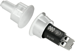 3/4in Diameter Recessed (Flush Mount) Magnetic Contact Switch Set, 1/2in Plus Gap, Magnetic Contact, Closed Loop (N/O), Screw Terminals, Used  for Steel Doors, White