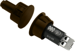 3/4in Diameter Recessed (Flush Mount) Magnetic Contact Switch Set, 1/2in Plus Gap, Closed Loop (N/O), Screw Terminals, Used  for Steel Doors, Brown