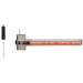 Exit Alarm 2 Point Dead Bolt Panic Device, Top Bolt and Dead Bolt, Fits 36in to 48in Doors, Photo Luminescent Push Bar Sign, 100DB