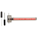 Exit Alarm 2 Point Dead Bolt Panic Device, Top Bolt and Bottom Bolt, Fits 36in to 48in Doors, Photo Luminescent Push Bar Sign, 100DB