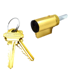 Key-in-Lever Cylinder, 6-Pin C Keyway KD, AL and ALX 50, 53, 80 Function, 622/US19 Matte Black