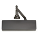 ADA Surface Door Closer Adjustable Spring Sizes 1-6, Full Cover, Hold Open Parallel Rigid Heavy Duty Arm for Parallel and Top Jamb Mounting, Left Hand, Grade 1, UL, 690 Dark Bronze Powder Coat