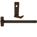 KIT - Rim Exit Device, Escutcheon x Dane Lever Trim 510L, 36in, Hex Dogging, LHR Left Hand Reverse/Reversible, Grade 1, 710/313AN Dark Bronze Anodized