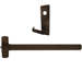 KIT - Rim Exit Device, Escutcheon x Dane Lever Nightlatch Trim 510L-NL, 36in, Hex Dogging, LHR Left Hand Reverse/Reversible, Grade 1, 710/313AN Dark Bronze Anodized