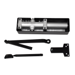 ADA Surface Door Closer, Adjustable Spring Sizes 1-6, Full Cover, Tri-Packed (Regular, Parallel, Top Jamb Mounting), Non-Hold Open, Grade 1, UL, 693 Flat Black Powder Coat