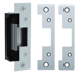 Electric Strike 12/24VDC, Cylindrical Latches Max 3/4in Throw, 2 Faceplates: 501 & 501A (4-7/8in x 1-1/4in), 630/US32D Stainless Steel