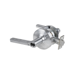 KIT - Grade 1 Electric Lock/Unlock (EL/EU) Storeroom, Cylindrical Lock, Latitude Lever, 12/24VDC, FSIC (Schlage Full Sized IC), Less Core, 2-3/4in Backset, UL, ANSI Strike, 626/US26D Satin Chrome