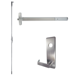 KIT - CVR Concealed Vertical Rod Exit Device, Escutcheon x Quantum Lever Nightlatch Trim 510L-NL, 36in x 96in, Hex Dogging, LHR Left Hand Reverse/Reversible, Grade 1, 626/US26D Satin Chrome