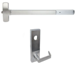 KIT - SVR Surface Vertical Rod Exit Device, Escutcheon x Quantum Lever Nightlatch Trim 510L-NL, 36in x 96in, Hex Dogging, RHR Right Hand Reverse/Reversible, Grade 1, 626/US26D Satin Chrome