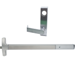 KIT - Fire Rated Narrow Stile Rim Exit Device, Escutcheon x Dane Lever Trim 712L, 36in, Less Dogging, RHR Right Hand Reverse/Reversible Handing, 299F Strike, UL, Grade 1, 626/US26D Satin Chrome