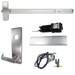 KIT - RX Request to Exit, MEL Motorized Electric Latch Retraction, Fire Rated, Rim Exit Device, Escutcheon x Dane Lever Trim 510L, (Requires 1-1/4 Mortise Cylinder), 36in, LHR Left Hand Reverse/Reversible, 24VDC @ 1 Amp, Grade 1, 626/US26D Satin Chrome