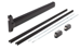 Narrow Stile CVR Concealed Vertical Rod Exit Device, Exit Only No Trim, 48in x Adjustable 80in to 100in, Hex Dogging, Grade 1, 711/315 Flat Black