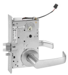 KIT - Electrified Mortise, Field Reversible - Fail Safe and Fail Secure, with REX Request to Exit Switch, Newport Lever with A Rose Trim, Less 1-1/8 Mortise Cylinder, Handing is Field Reversible, ANSI Strike SS118, 626/US26D Satin Chrome