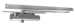 Concealed Overhead Closer, Left Hand, Mounts in 1-3/4in Interior Door, Single Lever Arm, Roller Track Assembly, WMS Wood and Metal Screws, 689/AL Aluminum Powder Coat