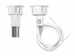 Concealed Door Position Switch for Metal Doors (also Works for Wood Doors), SPST, Mated Magnetic, White