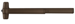 Narrow Stile CVC Concealed Vertical Cable Exit Device, Exit Only No Trim, 36in x Adjustable up to 96in, Hex Dogging, Grade 1, 710/313AN Dark Bronze Anodized