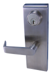 Electric Exit Trim, FS/FSE 12/24VDC Field Selectable, Lever x Escutcheon, Entry/Night Latch Field Convertible, Includes Mortise Cylinder, 630/US32D Satin Stainless Steel