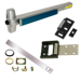 KIT - Cylinder Dogging, Rim Exit Device, Exit Only No Trim, 36in, 1439 Low Profile Strike, Grade 1, 628/US28 Anodized Aluminum