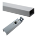 KIT - Key Removable Steel Mullion 7ft 6in, 2in x 3in, Prepped for Two 299 Strikes, 689/SP28 Powder-Coated Aluminum