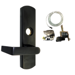 KIT - Motor Driven Electrified RV 06 Clutched Lever Trim, FS or FSE Via Dip Switch, 12/24VDC, 98/99 Rim and Vertical Rod Exits, LHR Left Hand Reverse/Reversible Handing, (Snap Ring Tool Needed), 693/622/SPBLK Sprayed Flat Black