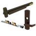 KIT - QEL (Quiet Electric Latch Retraction), Rim Exit Device, 996L-06 Lever Trim, LHR Left Hand Reverse/Reversible Handing, 48in, Grade 1, 710/313AN Dark Bronze Anodized