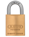Brass Padlock 1-3/4in Wide - SFIC Small Format IC Prep, Less Core, Shackle - 5/16in Diameter and 2in Vertical Clearance, Boxed