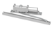 Concealed in Frame Heavy Duty Closer, Left Hand Standard Track and Arm, Grade 1, ADA Size 4, 689/AL Aluminum Powder Coat