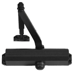 ADA Surface Door Closer, Adjustable Spring Sizes 1-6, No Cover (Optional Part 1600P), Tri-Packed Arm (Regular, Parallel, Top Jamb Mounting), Grade 1, UL, BSP Black Suede Powder Coat