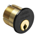 1-1/4in Mortise Cylinder 6-Pin Clover Cam, L4 6-Pin 0-Bit, Standard Collar, 622/US19/BSP Black Suede Powder Coat