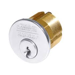 1-1/8in Mortise Cylinder 6-Pin Clover Cam, D1 Keyway, 0-Bitted, Standard Collar, 625/US26 Bright Chrome