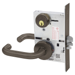 KIT - Classroom Intruder Mortise Lock, Lustra Lever with A Rose Trim, 2 Each Standard 1-1/8 Mortise Cylinders, A01 Clover Cam, L4 Keyway 0-Bit, V20 Outside Indicator (Vacant/Occupied, Green/Red), V01 Inside Indicator (Locked/Unlocked, Green/Red), ANSI Strike SS118, 613E/US10BE Dark Oxidized Satin Bronze