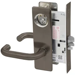 KIT - Classroom Intruder Mortise Lock, Lustra Lever with M Escutcheon Trim, Less 2 Each 1-1/8 Mortise Cylinders, Handing is Field Reversible, ANSI Strike SS118, 613E/US10BE Dark Oxidized Satin Bronze