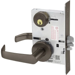 KIT - Classroom Intruder Mortise Lock, Newport Lever with A Rose Trim, 2 Each Standard 1-1/8 Mortise Cylinders, A01 Clover Cam, L4 Keyway 0-Bit, Handing is Field Reversible, ANSI Strike SS118, 613E/US10BE Dark Oxidized Satin Bronze