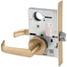 KIT - Classroom Intruder Mortise Lock, Newport Lever with A Rose Trim, Less 2 Each 1-1/8 Mortise Cylinders, Handing is Field Reversible, ANSI Strike SS118, 612/US10 Satin Bronze