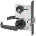 KIT - Classroom Intruder Mortise Lock, Newport Lever with A Rose Trim, 2 Each Standard 1-1/8 Mortise Cylinders, A01 Clover Cam, L4 Keyway 0-Bit, Handing is Field Reversible, ANSI Strike SS118, 622/US19/BSP Black Suede Powder Coat