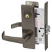 KIT - Classroom Intruder Mortise Lock, Newport Lever with M Escutcheon Trim, 2 Each Standard 1-1/8 Mortise Cylinders, A01 Clover Cam, L4 Keyway 0-Bit, Handing is Field Reversible, ANSI Strike SS118, 613E/US10BE Dark Oxidized Satin Bronze