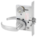 KIT - Classroom Intruder Mortise Lock, Princeton Lever with A Rose Trim, 2 Each Standard 1-1/8 Mortise Cylinders, A01 Clover Cam, L4 Keyway 0-Bit, V10 Outside Indicator Engraved (Locked/Unlocked, Green/Red) (Left Hand LH/LHR), V01 Inside Indicator (Locked/Unlocked, Green/Red), ANSI Strike SS118, 626/US26D Satin Chrome