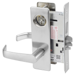 KIT - Hotel Mortise Lock with Deadbolt, Newport Lever with M Escutcheon Trim, Less Cylinder, 630/US32D Stainless Steel